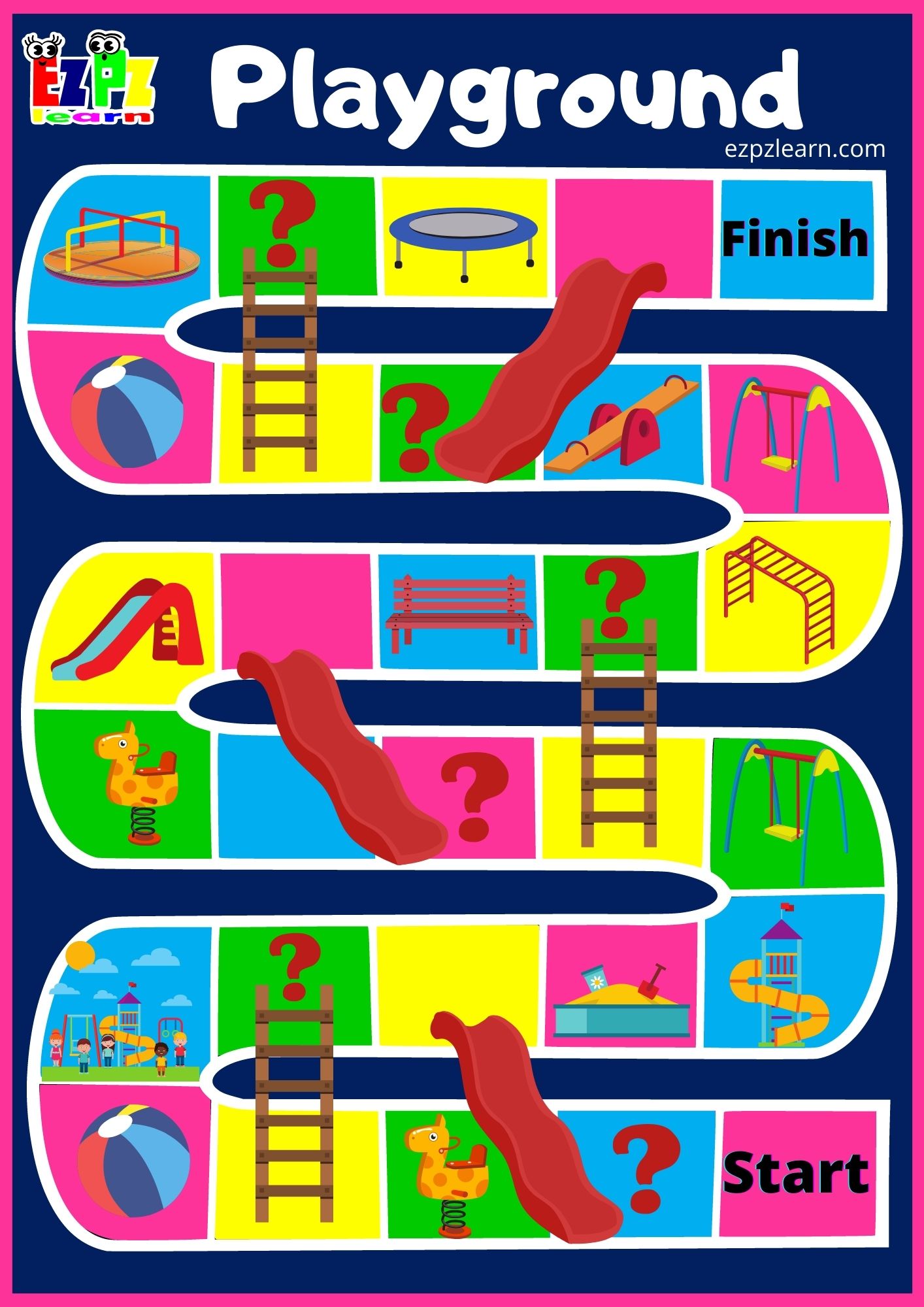Playground Slides and Ladders Game